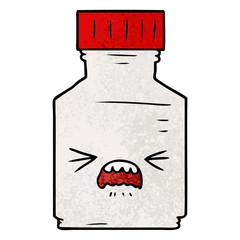 cartoon pill jar