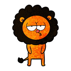 cartoon tired lion