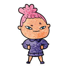 cartoon woman