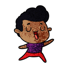 happy cartoon man