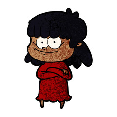 cartoon smiling woman