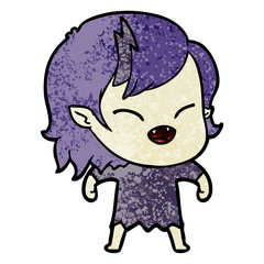 cartoon laughing vampire girl