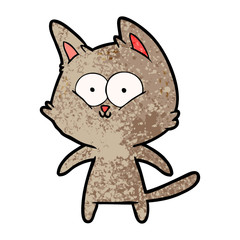 happy cartoon cat