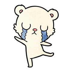sad little polar bear cartoon