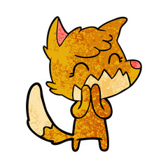 happy cartoon fox