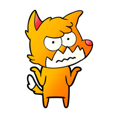 Obraz na płótnie Canvas fox cartoon character