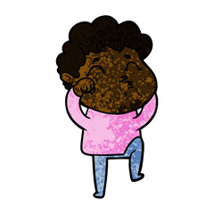 cartoon man pouting