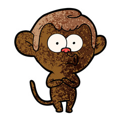 cartoon hooting monkey