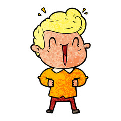 Obraz premium cartoon excited man