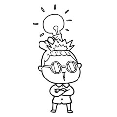cartoon woman wearing spectacles