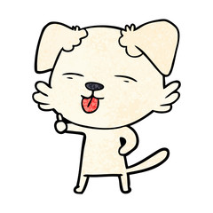 cartoon dog sticking out tongue