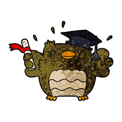 cartoon owl graduate