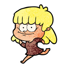 cartoon smiling woman