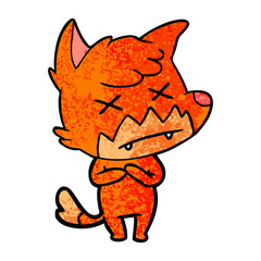 cartoon cross eyed fox