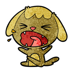 cute cartoon dog barking