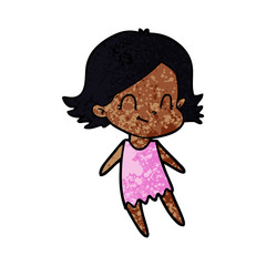 cartoon friendly girl