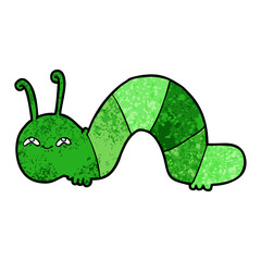 cartoon happy caterpillar