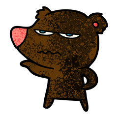angry bear cartoon