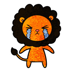 cartoon crying lion