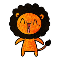 happy cartoon lion