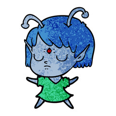 cartoon alien girl
