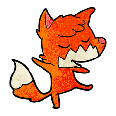 friendly cartoon fox