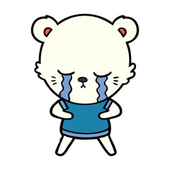 sad little polar bear cartoon