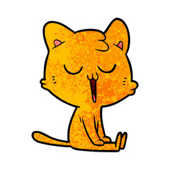 cartoon cat singing