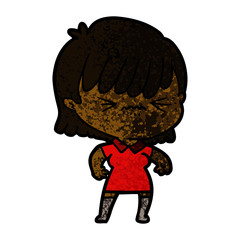 annoyed cartoon girl