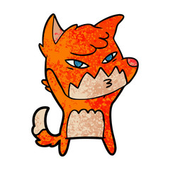 clever cartoon fox
