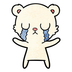 sad little polar bear cartoon