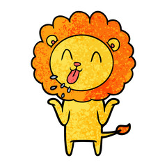 happy cartoon lion