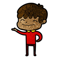 cartoon happy boy