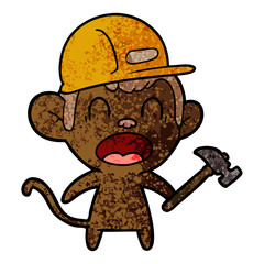 shouting cartoon monkey