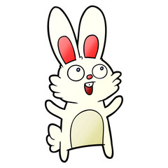 happy cartoon rabbit