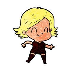 cartoon friendly girl