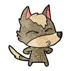 cartoon wolf whistling