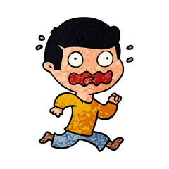 cartoon man totally stressed out