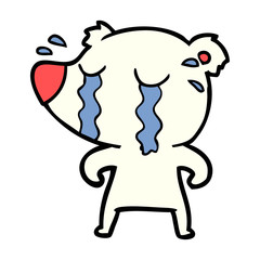 sad little polar bear cartoon