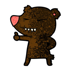 cartoon bear giving thumbs up