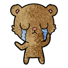 crying cartoon bear
