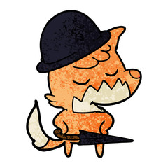 Obraz premium friendly cartoon fox