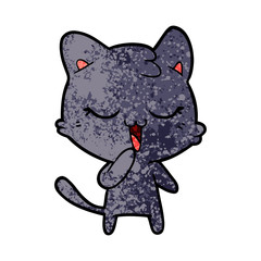 happy cartoon cat