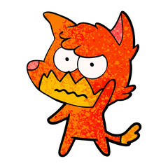 cartoon annoyed fox