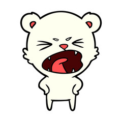 angry polar bear cartoon