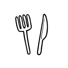 cartoon knife and fork