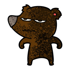 Fototapeta premium annoyed bear cartoon