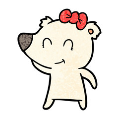 happy polar bear cartoon