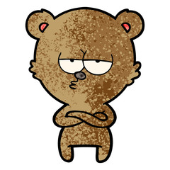 bored bear cartoon