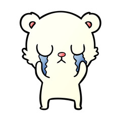 sad little polar bear cartoon